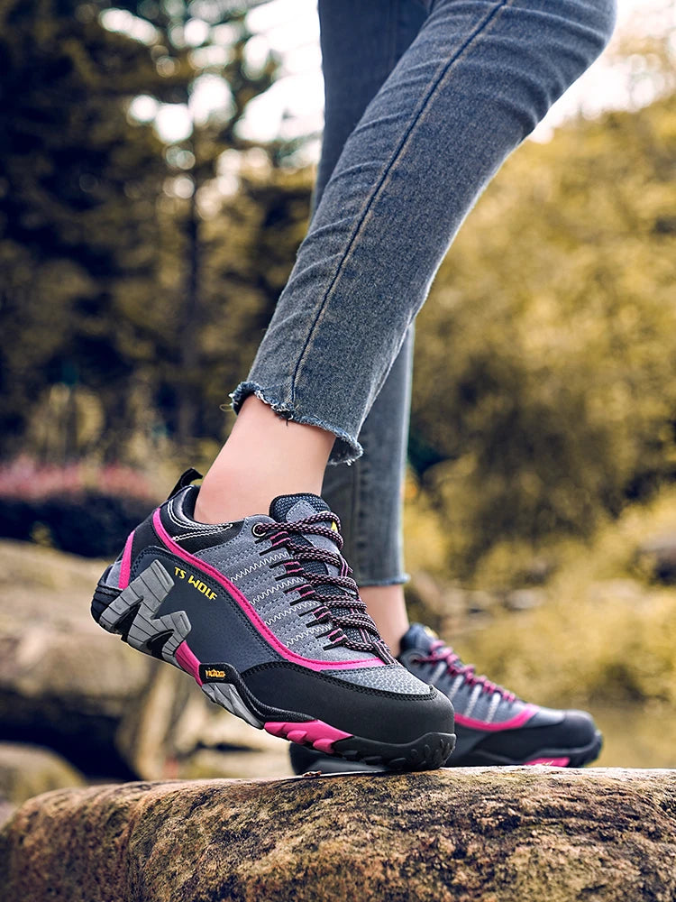Zapatillas de trekking para hombre Outdoor Lover, impermeables, botas de montaña de cuero genuino, calzado táctico para caza en bosque