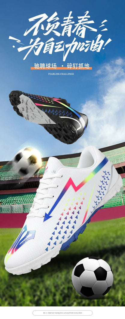 High Quality Mens Soccer Shoes Society Ultralight Turf Soccer Cleats Sneakers Training Football Boots Chuteira Campo 35-45