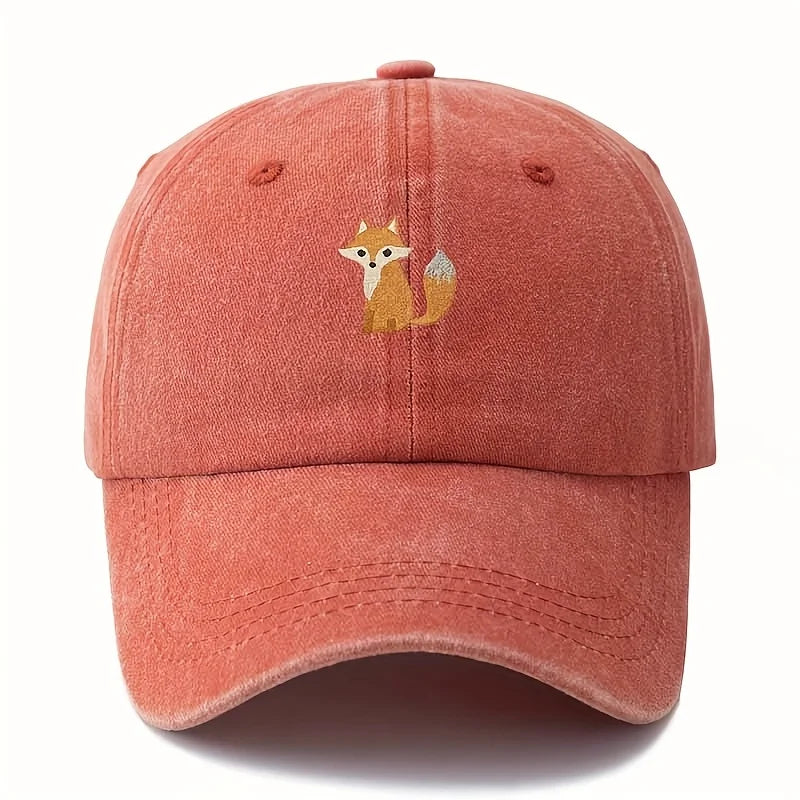 Cappellino da baseball con stampa a motivo di volpe carina, ideale per la moda casual quotidiana, versatile per gli spostamenti in città, adatto a uomo e donna