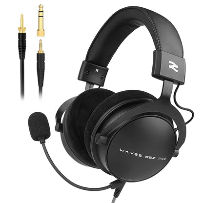 Auriculares de estudio TALOMEN W550x – Auriculares profesionales de monitorización para DJ, circumaurales y con cable, con transductores de 50mm y cable desmontable