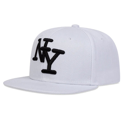 Boné unissexo de beisebol ajustável com bordado de letras, estilo hip-hop, casual, para exterior, primavera/outono, com proteção solar