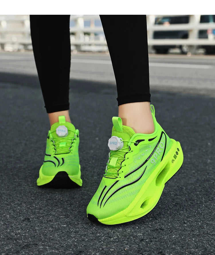 Zapatillas de running para hombre y mujer, transpirables, deportivas de competición, con amortiguación de carbono, ligeras, para jogging y entrenamiento masculino