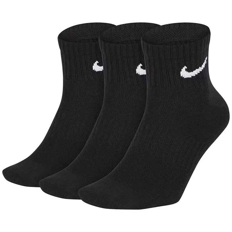 Nike Casual Cushioned Mid-Cut Basketball Socks Unisex Combo Pack White SX7667-100