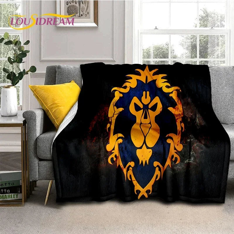 WOW, World of Warcraft  Demon Hunter, Lich King Game 3D Soft Blankets,Throw Blanket for Picnic Beds Sofa Home Bedroom Kids Gifts
