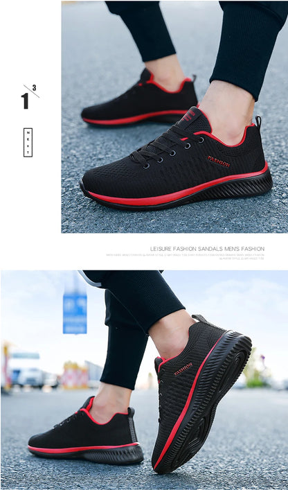 Zapatillas de running para hombre, transpirables, ligeras y cómodas, calzado casual masculino, tenis outdoor slip-on para caminar
