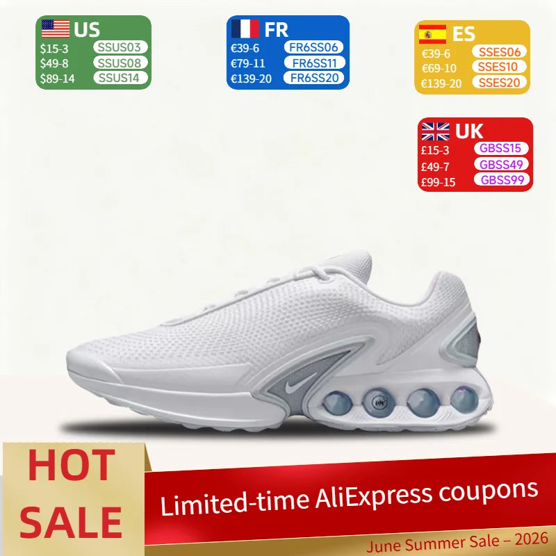 Nike Air Max Dn Mesh Breathable Comfort Shock Absorbing Low-top Casual Shoes for Both Men and Women - White  DV3337-101