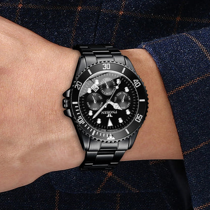 Relógio de quartzo de luxo para homem BINBOND, preciso, com data automática, luminoso, estanque, ideal para desporto, negócios e lazer. Resistente e duradouro.