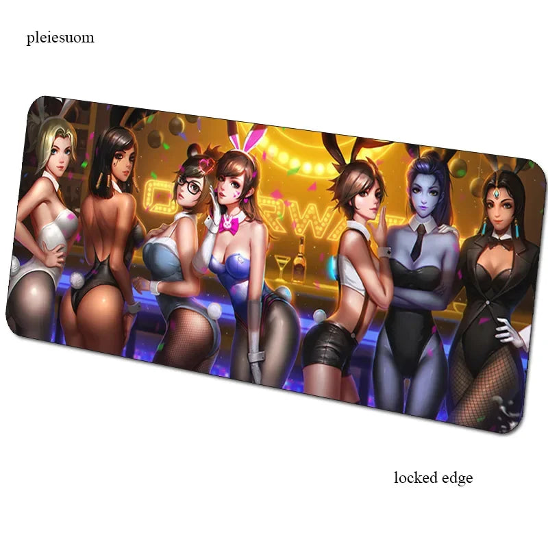 Alfombrilla de ratón gaming Overwatch con impresión HD, 900x400x3mm, alfombrilla gamer para escritorio de ordenador, económica, para notebook y PC