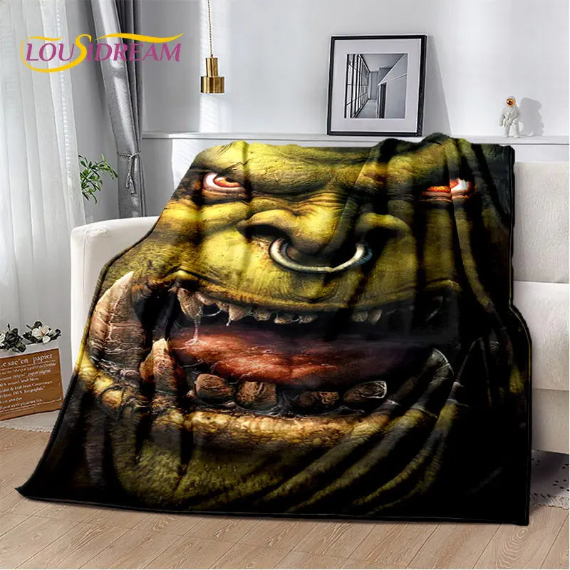 World of Warcraft, WOW, mekana plišana deka za gejmere, flanelska deka, prekrivač za dnevni boravak, spavaću sobu, krevet, kauč i piknik