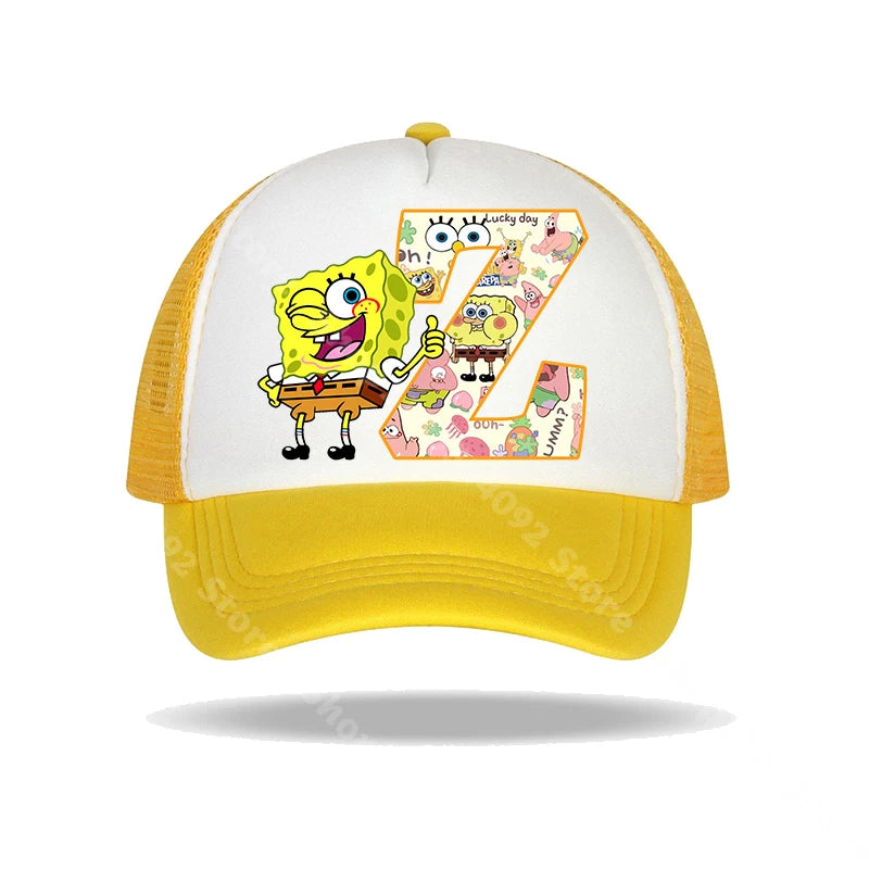SpongeBob SquarePanted Baseball Cap Kids Adults Letter Print Sun Hats Anime Cartoon Adjustable Peaked Caps Summer Casual Hat New
