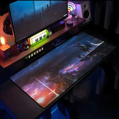 World of Warcraft Lich King Mouse Pad PC HD Anime Gaming Accessories Keyboard Mousepad Laptop XXL Game Cabinet Desk Mer Mousepad