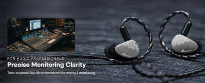 Auriculares HiFi IEM Linsoul Kiwi Ears Cadenza II con driver dinámico de titanio de 10mm, KARS 2.0 y cable desmontable