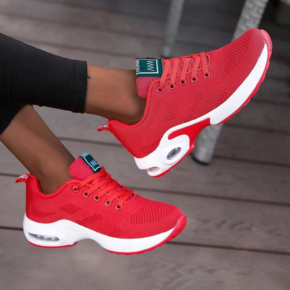 Femmes plate-forme espadrilles décontractées chaussures maille respirant chaussures de course gros sport d'été Tenis chaussures 2024 luxe vulcaniser chaussures