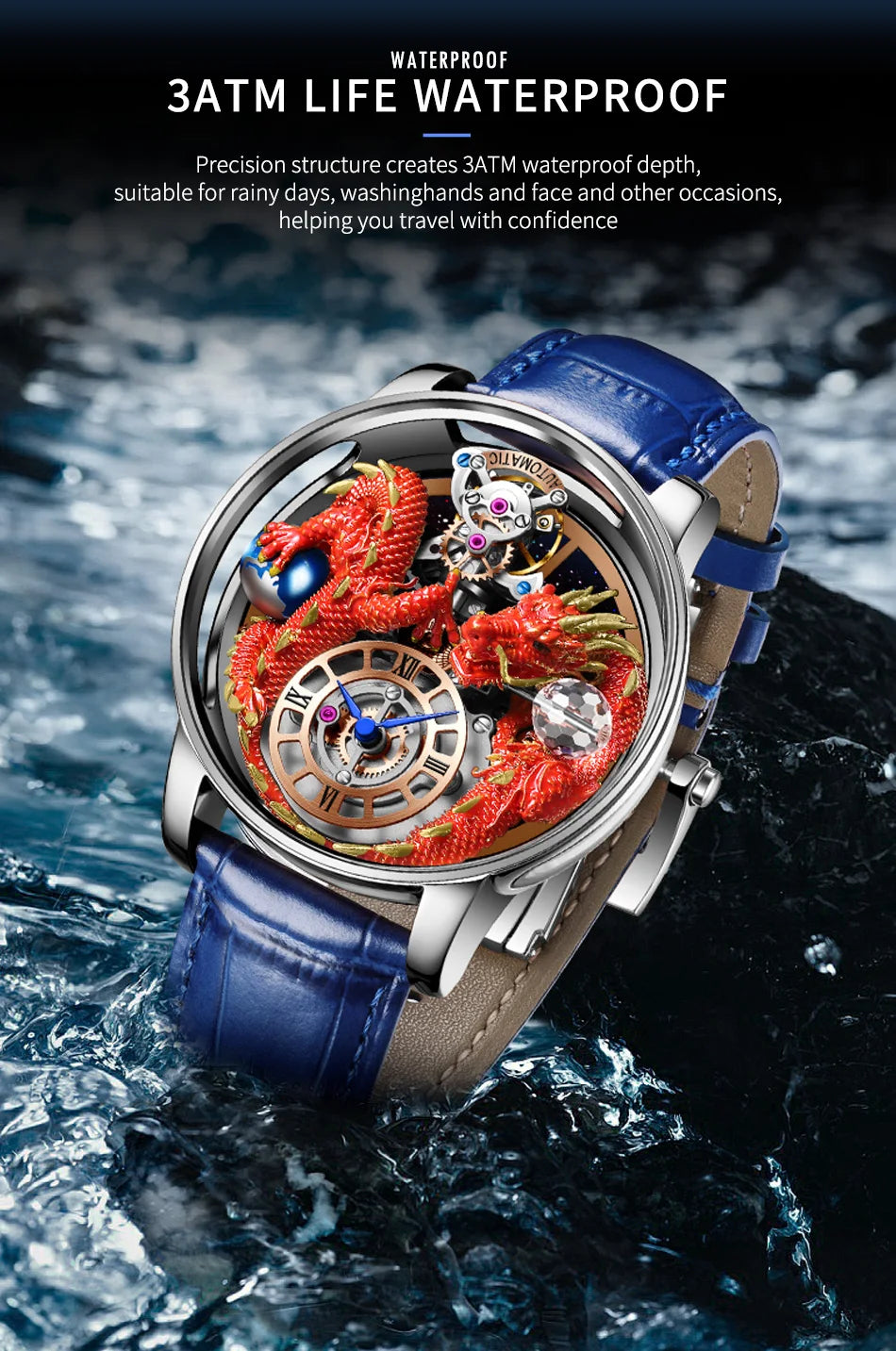 Orologio da uomo PINDU Design 2025 nuovo, Diamond Tourbillon, brand di lusso Astronomia, al quarzo, vetro zaffiro, impermeabile