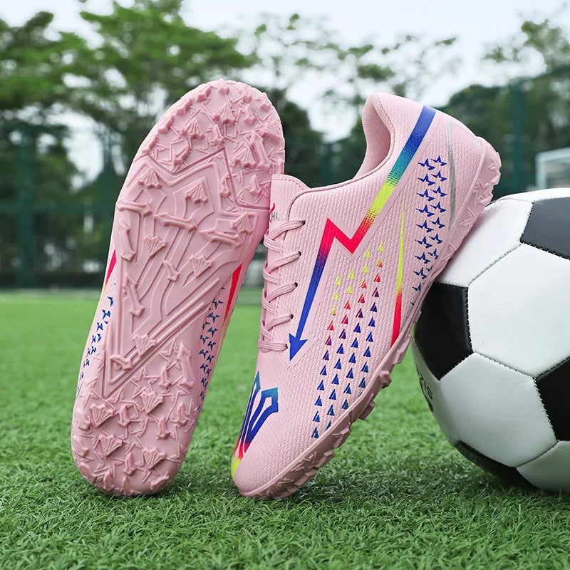 High Quality Mens Soccer Shoes Society Ultralight Turf Soccer Cleats Sneakers Training Football Boots Chuteira Campo 35-45