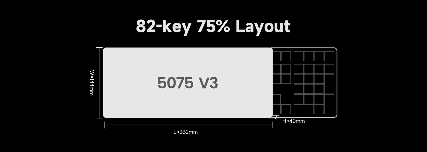 Teclado Akko 5075 V3 75% ANSI-US con rueda de volumen, hot-swappable, RGB, USB Type-C/2.4g y BT5.0, trimodo, teclado mecánico gaming personalizado