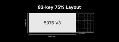 Teclado Akko 5075 V3 75% ANSI-US con rueda de volumen, hot-swappable, RGB, USB Type-C/2.4g y BT5.0, trimodo, teclado mecánico gaming personalizado