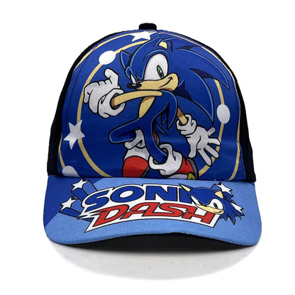 50–54 см Детска бейзболна шапка с мотиви от анимационния сериал „Sonic“ – аниме таралеж ShadowTails и Knuckles – шапка за слънцезащита, аксесоар, подарък