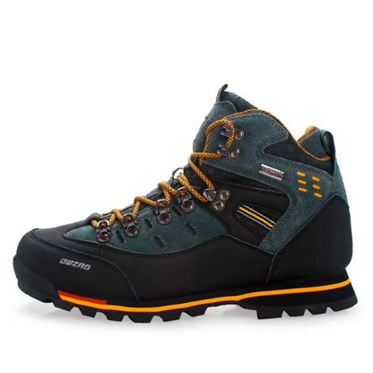 Lynjacye Mid Cut 2025 New Waterproof Hiking Boots Training Shoes Men Sports Shoes Outdoor Non-Slip Woodland Hunting Work Shoes