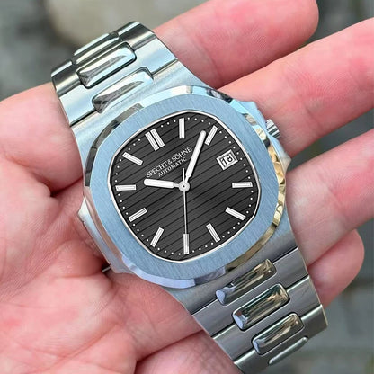 Specht&Sohne 2025 Nuevo reloj clásico de lujo para hombre, reloj automático para hombre en acero inoxidable con zafiro, 8215 reloj de pulsera mecánico
