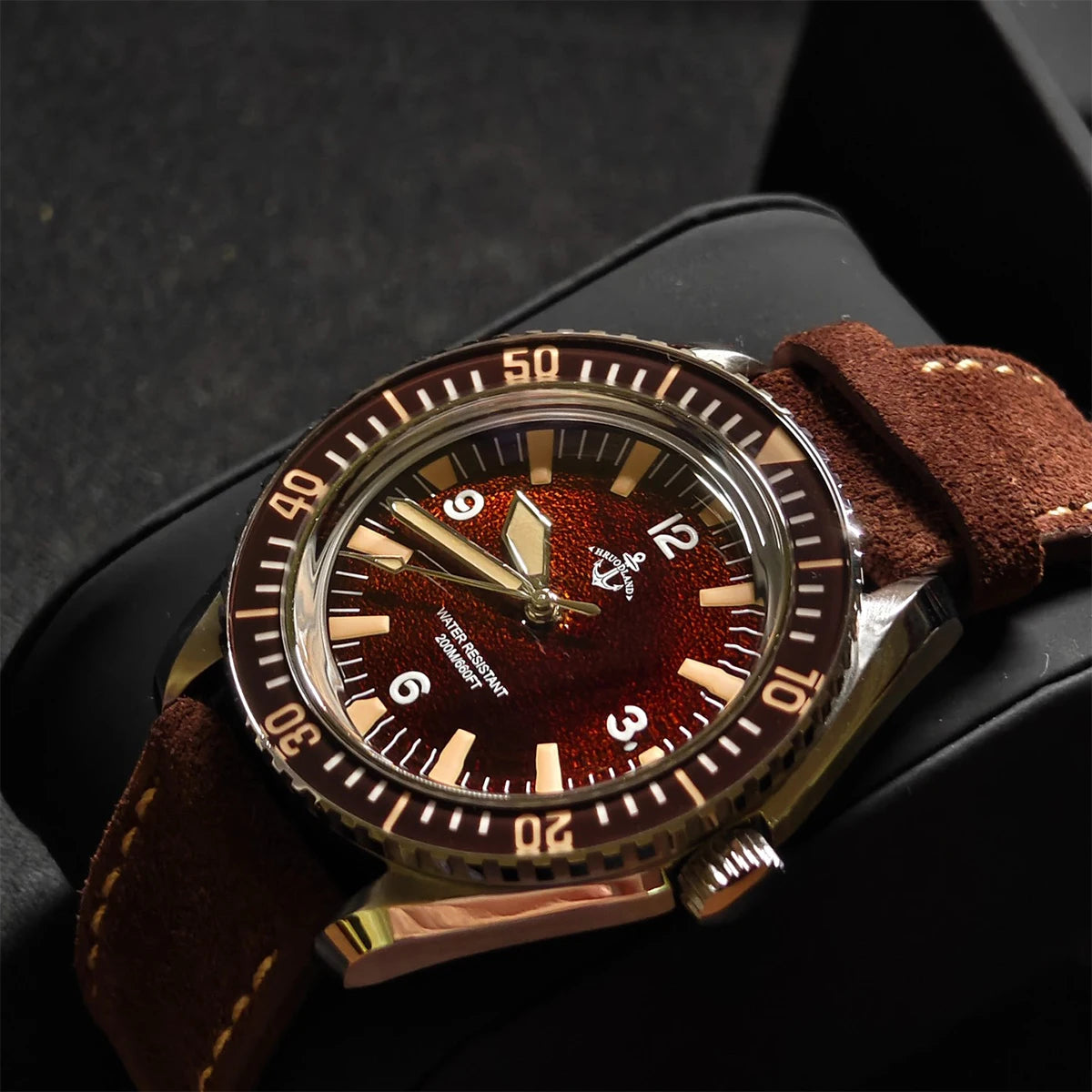 Hruodland 2026 new retro 41MM men's automatic mechanical watch Hangzhou K1 glass stainless steel waterproof 20Bar C3 reloj hombr