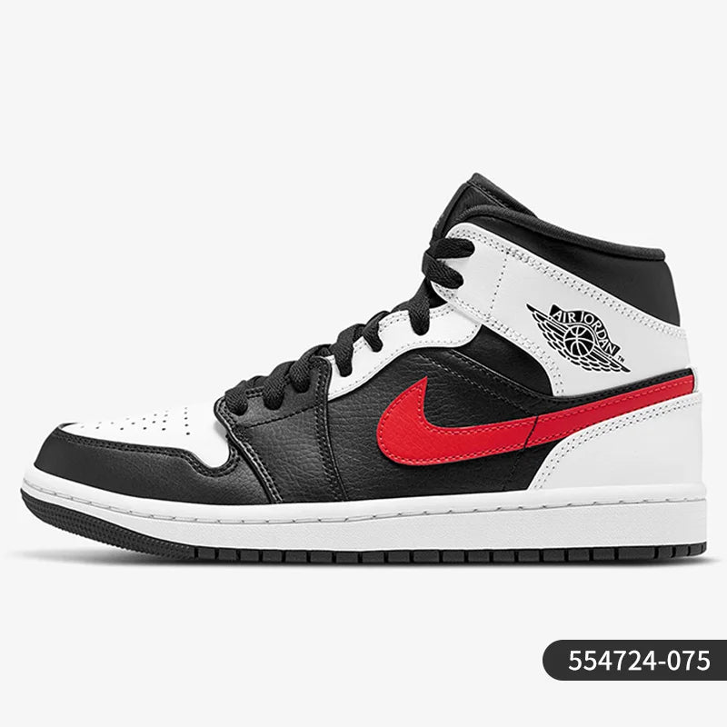 Nike originale AIR JORDAN 1 da uomo, scarpe da basket sportive mid top ammortizzate 554724-075