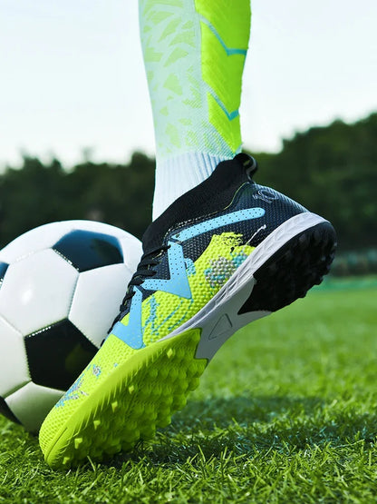 Zapatillas de fútbol para hombre, tacos de alto rendimiento, calzado profesional de fútbol sala, botas rápidas para campo de fútbol, zapatillas originales de entrenamiento para niño