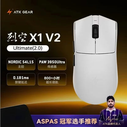 Ratón gaming inalámbrico ATK Blazing Sky X1/X1V2 8K de baja latencia, ligero para FPS, Liekong E-sports, accesorios personalizados para PC