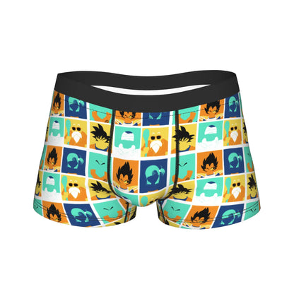 Men Dragon Ball Z Goku Vegeta DBZ Underwear  Funny Boxer Briefs Shorts Panties Homme Soft Underpants Plus Size