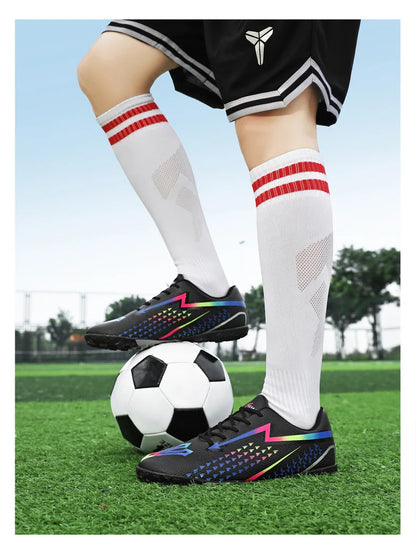 High Quality Mens Soccer Shoes Society Ultralight Turf Soccer Cleats Sneakers Training Football Boots Chuteira Campo 35-45