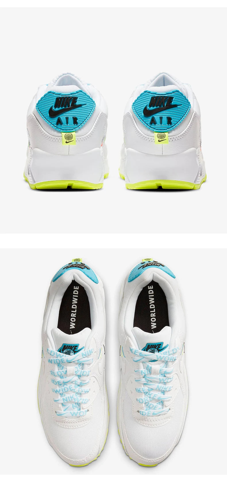 Nike originali da uomo e donna AIR MAX 90 QS, scarpe sportive casual da running basse CK7069-100