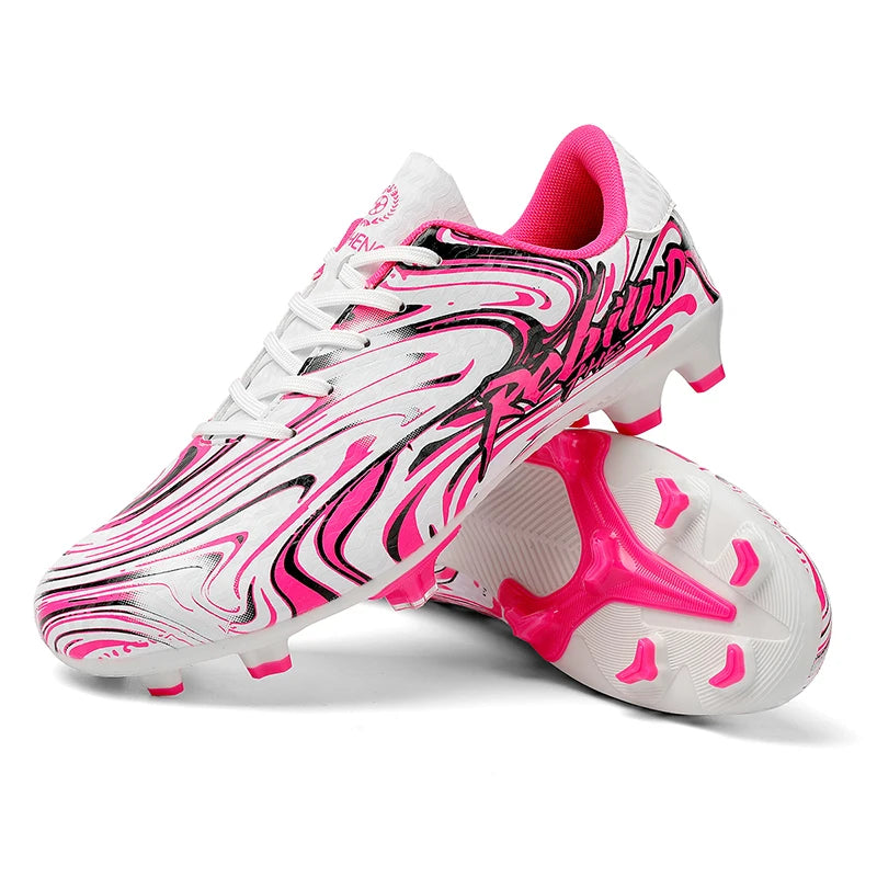Chaussures de football pour hommes, modèle bas, avec crampons longs FG/TF, chaussures de football pour jeunes, ultra-légères, antidérapantes, pour entraînement sur gazon naturel, chaussures de sport.