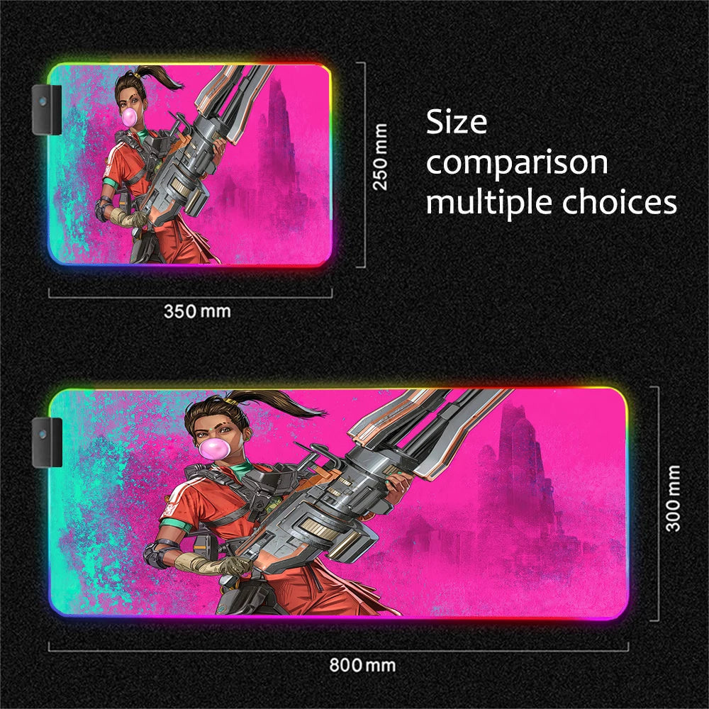 RGB Apex Legends Keyboard Mousepad Computer Gaming Cool Mouse Pad Speed Large Accessories Mouse Mats Office Desk Protector Mat