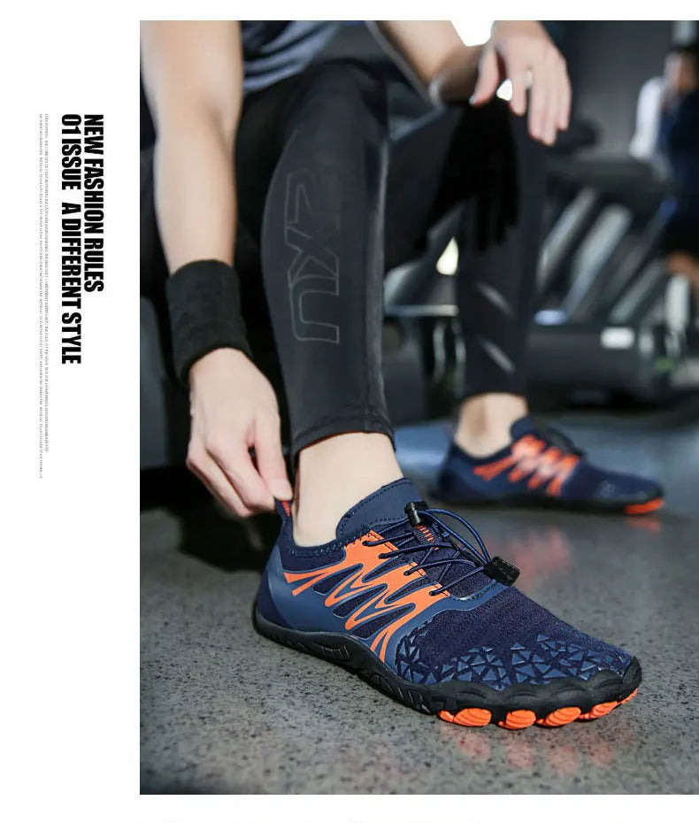 EOCENE men and women barefoot outdoor sports aqua shoes, quick-dry beach swimming fitness wading hiking cycling water sneakers