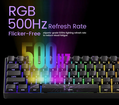 MONSGEEK FUN60 PRO&MAX HE Tastiera meccanica con switch magnetici 60% wireless da gaming, Rapid Trigger 8K ARGB, tastiera personalizzata
