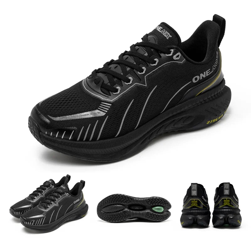 Zapatillas de running ONEMIX White Road para hombre con amortiguación de aire, deportivas de exterior, zapatillas de entrenamiento masculinas de verano para jogging, calzado para mujer