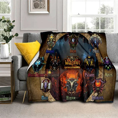 WOW Game World of Warcraft Gamer HD Blanket,Soft Throw Blanket for Home Bedroom Bed Sofa Picnic Travel Office Cover Blanket Kids