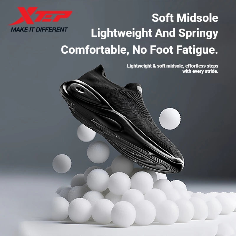Xtep Anti-Slip Lightweight Soft Mid sole Rebound For Male Breathable Comfortable Casual Shoes 874219320013