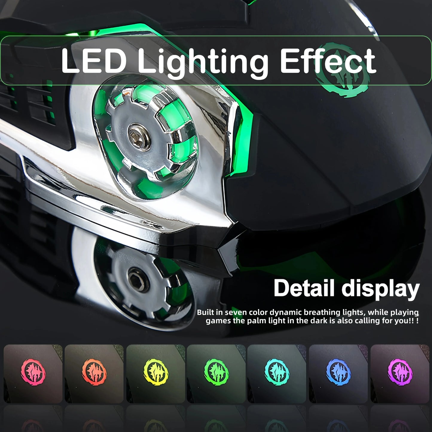 KEBIDUMEI Dual-Mode Bluetooth 5.2 -hiiri 2.4G langaton hiiri RGB-pelihiiri ladattava hiljainen hiiri 3600 DPI -hiiri kannettavalle tietokoneelle