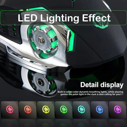 KEBIDUMEI Dual-Mode Bluetooth 5.2 -hiiri 2.4G langaton hiiri RGB-pelihiiri ladattava hiljainen hiiri 3600 DPI -hiiri kannettavalle tietokoneelle