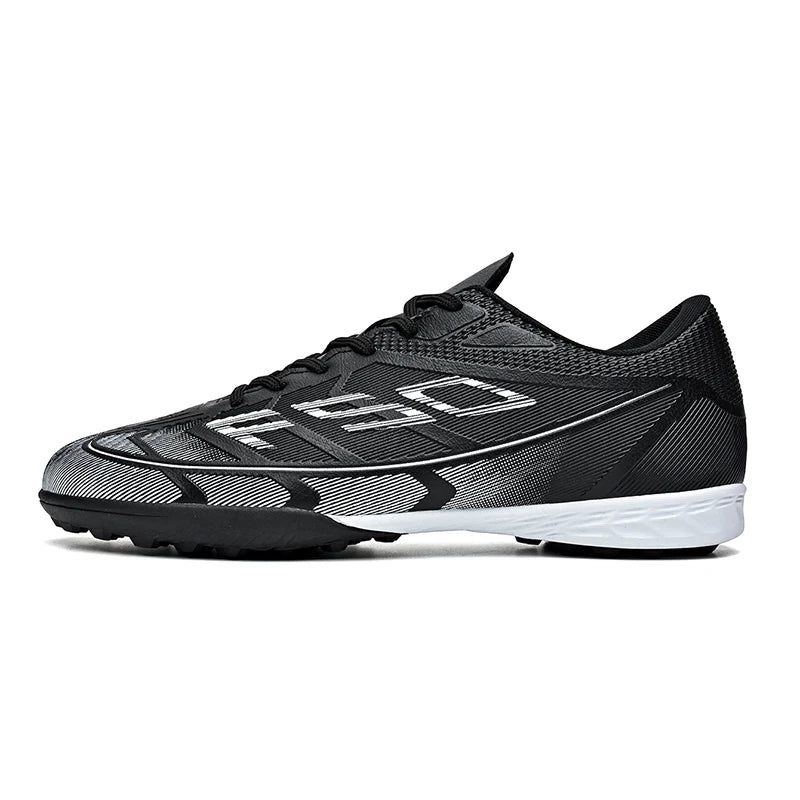 Chaussures de football FG/TF populaires, crampons de football unisexes à tige basse, baskets de football pour terrain, crampons d'entraînement rapides, crampons antidérapants à pointes longues
