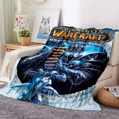 WOW, World of Warcraft  Demon Hunter, Lich King Game 3D Soft Blankets,Throw Blanket for Picnic Beds Sofa Home Bedroom Kids Gifts