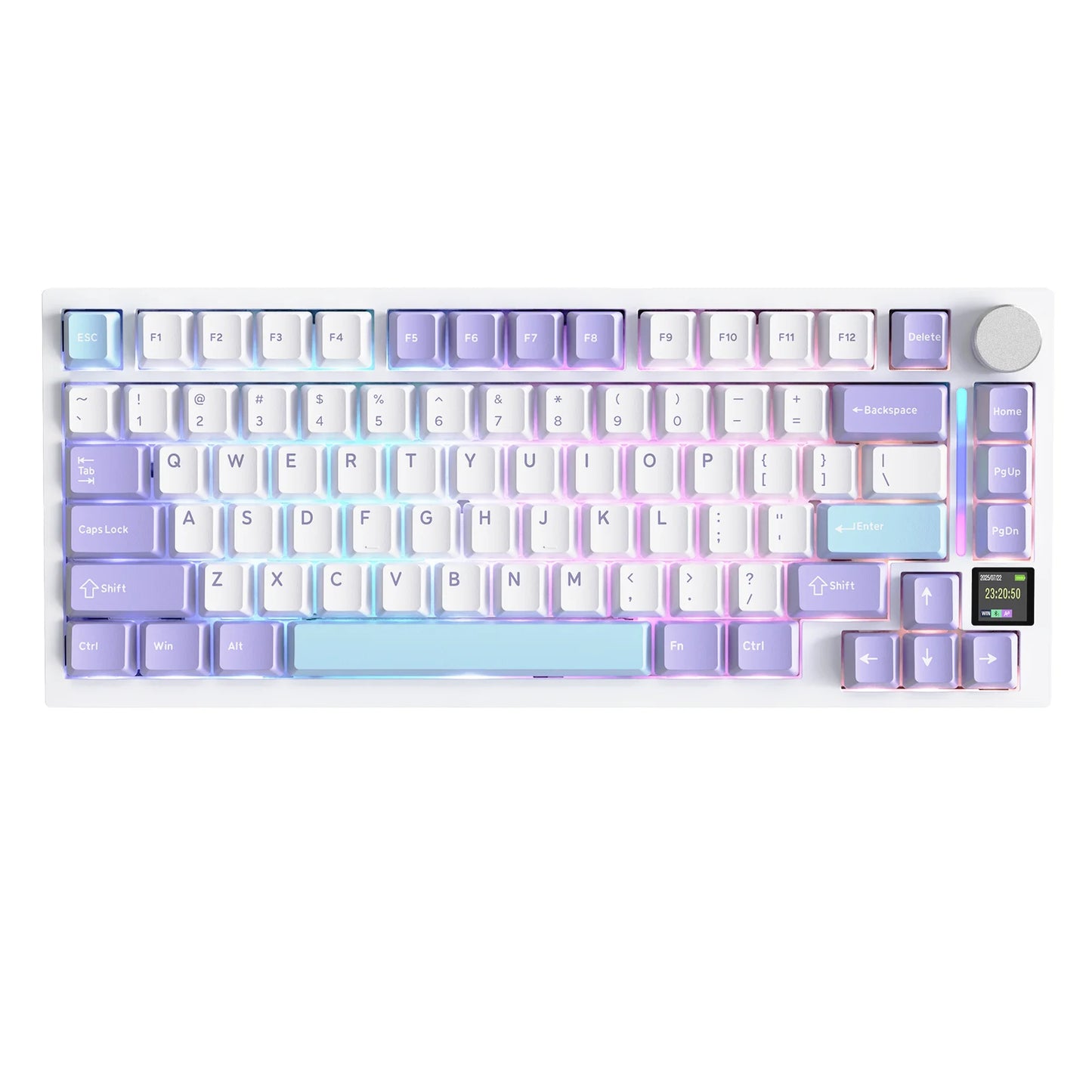 Attack Shark X820Ultra Wireless 75% Mechanical Gaming Keyboard with TFT Screen, Knob, Hot Swappable RGB, Bluetooth, 2.4GHz & USB-C