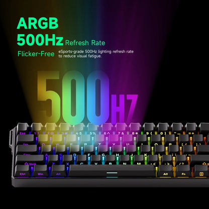 Teclado Gaming Mecânico Akko MonsGeek FUN60 Ultra com Interruptores Magnéticos, 60%, Rapid Trigger, 8K HE/TMR, Teclado Gamer Personalizado em Alumínio