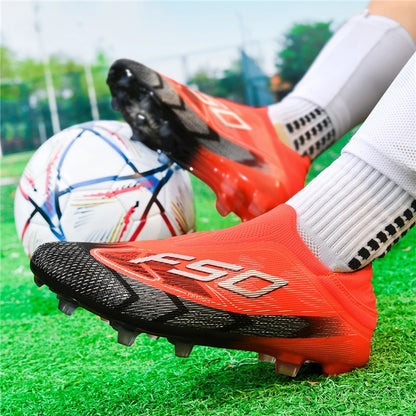 Nouvelles chaussures de football pour hommes, chaussures de sport respirantes, chaussures de futsal antidérapantes, chaussures de football ultralégères, haute tige, haute qualité, pour match en extérieur