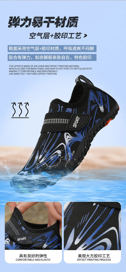Nuevos zapatos de playa y buceo rápido para niños y niñas Qianjiang, zapatos de natación, calzado para fitness en interiores y zapatos de baño 29-38#