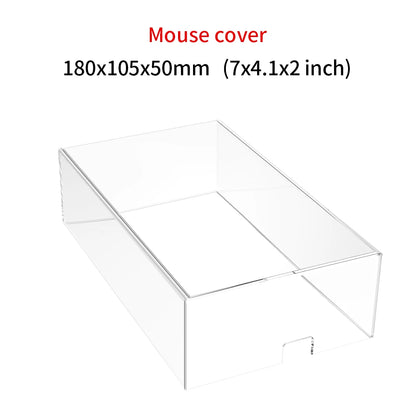 Funda protectora transparente de acrílico para teclado mecánico, cubierta antipolvo para teclado de 60/61/64 96 98 104/108 teclas, funda para ratón y teclado