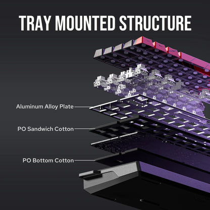 Teclado mecánico con cable AULA WIN60 HE/WIN60 HE MAX 60% con estructura tray-mount hot-swap e interruptores magnéticos Hall Effect