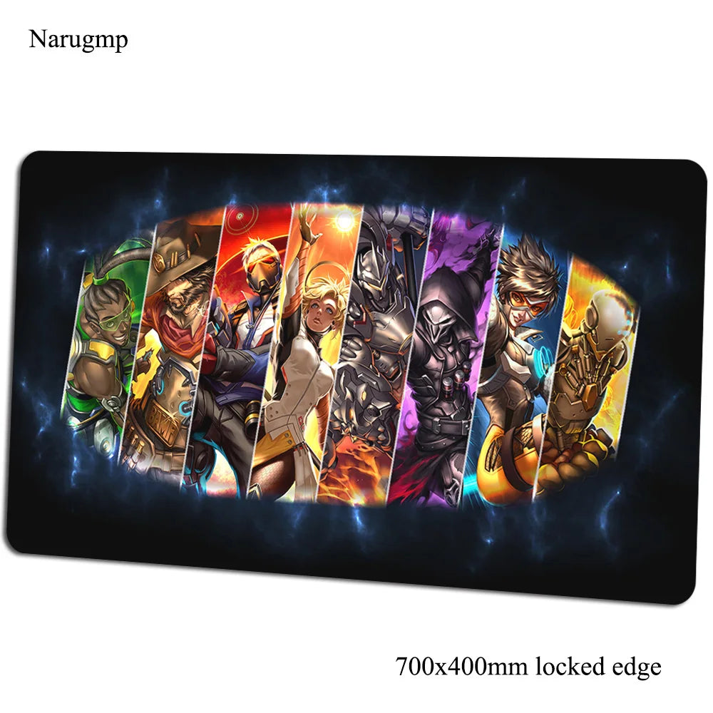 Alfombrilla de ratón Overwatch 700x400x3mm gaming anime con personalidad, esterilla de escritorio para oficina y notebook, regalo para niño, padmouse para juegos PC gamer