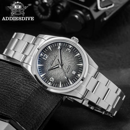 Orologio subacqueo da uomo ADDIESDIVE AD2508 luminoso, impermeabile 100M, in acciaio inossidabile 316L, movimento 8215, automatico meccanico